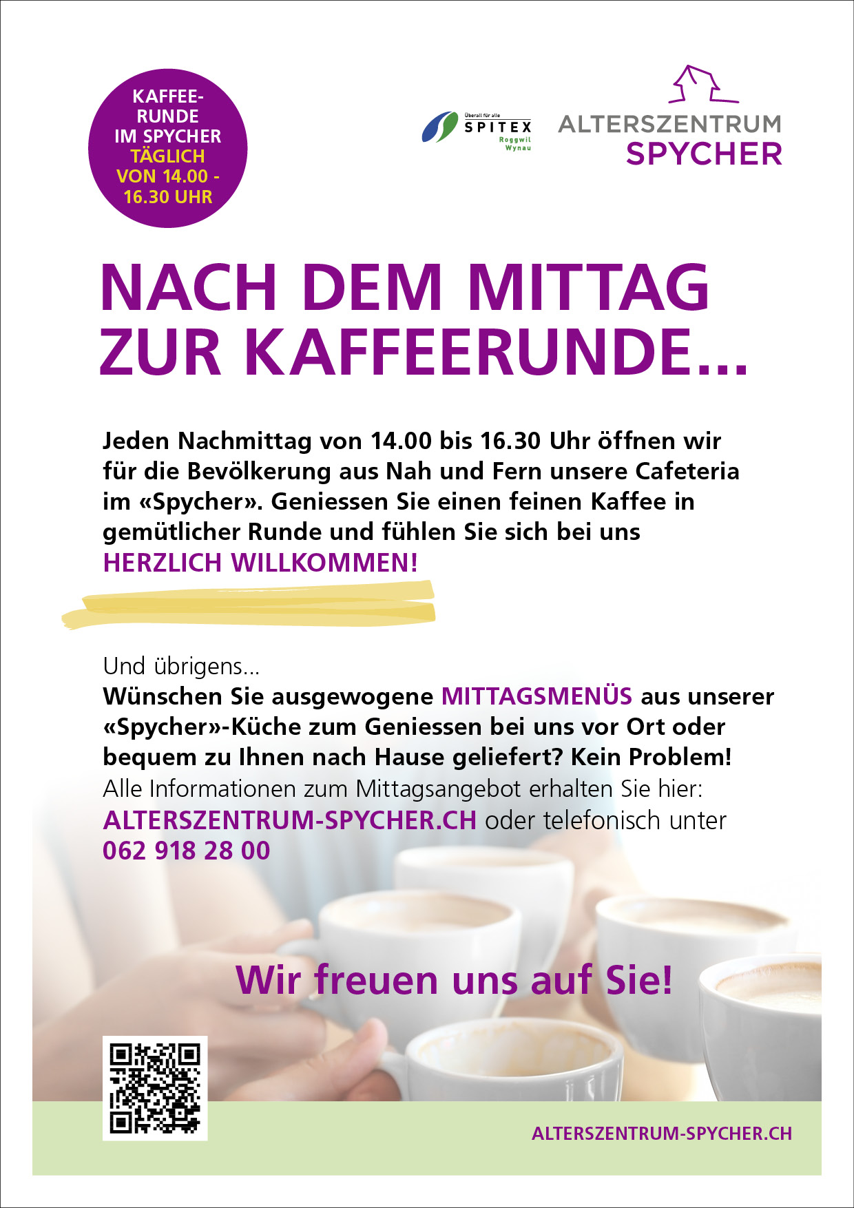 AZ Spycher Roggwil Kaffeerunde Mittagstisch